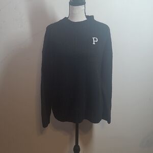 PINK Victoria's Secret Black Crewneck Sweater
